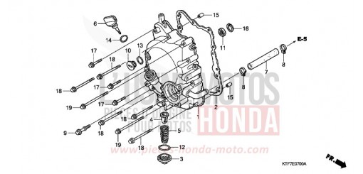 PANNEAU CARTER-MOTEUR D. SH125S7 de 2007